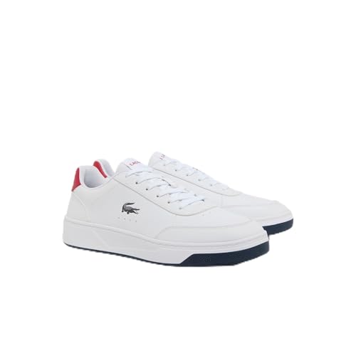 Image of Lacoste Men's Court Pro 225 2 SMA White/Navy/Red 50sma0074 407 Court Pro Alligator Sneakers, multicolor (white / navy / red), 25.5 cm