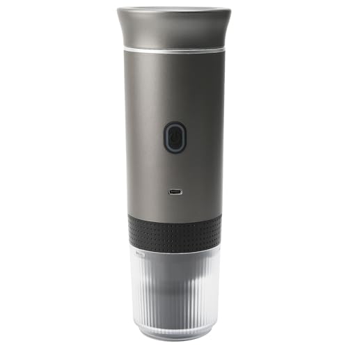 SunshineFace Cafetera expreso portátil, recargable Expresso Maker de 4 a 6 minutos de calentamiento rápido, mini cafetera compatible con cápsulas y café molido para camping, caravana, senderismo