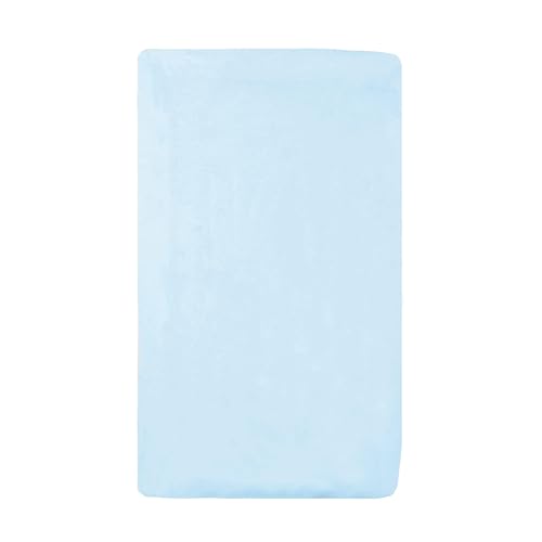 Image of TL Care 100% Natural Cotton Jersey Knit 18 inch x 36 inch Cradle /Bassinet Sheet - Fitted, Blue, Soft Breathable, for Boys and Girls