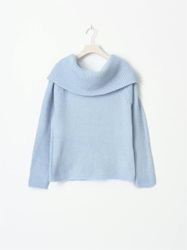 Image of Women Cute Off The Shoulder Sweater Sexy Long Sleeve Slouchy Knit Loose Fit Pullover Top Going Out Knitwear Jumper