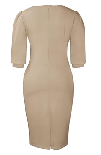 Image of ZVO Midi Dress for Women Pencil Dress Fashion Work Dress Elegant Church Dress High Waist Outfits