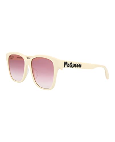 Alexander McQueen Square/Rectangle Sunglasses White White Pink Luxury Eyewear Made In Italy Acetate Frame Designer Fashion for Everyday Luxury2