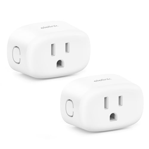 Elelink Smart Plug, Smart Plugs That Work with Alexa & Google Home, Smart Outlet with Retome Control, Timer & Schedule, WiFi Outlet for Home, No Hub Required, 2.4GHz Wi-Fi Only, 2 Pack