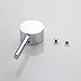 RXXR Single Faucet Handle Compatible with 40mm Tap Cartridge (Cartridge Stem 10 * 10mm) Faucet Replacement Handles Lever for Kitchen Basin Bathroom, Polished Chrome Finish