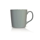 Mahlwerck Kaffeepott, große moderne Kaffeetasse mit Henkel, Premium Porzellan, hochlänzende Oberfläche, handveredelt, Rocky Grey, grau, 500 ml