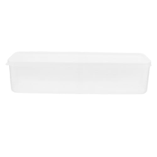 COLLBATH Caja de Almacenamiento para Alimentos con Tapa Hermética Diseño Alargado Apilable para Nevera Organizador para Espaguetis Hierbas y Verduras Resistente y Fácil Limpieza