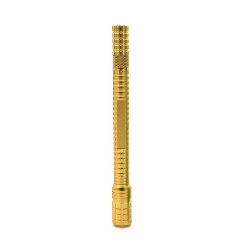 Cigar Punch 4-in-1 Cigar Draw Enhancer Tool Stainless Steel Dual Size Cigar Cutter & Punch and Twin Nubber 、Shell Grid Anti Slipdesign (Gold)
