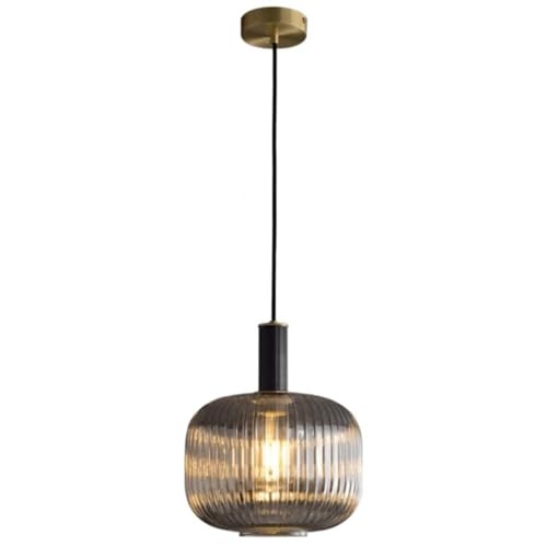 Lustre lanterne minimaliste suspension luminaire salon verre E27