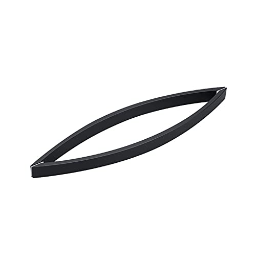 Poignées de porte de douche en acier inoxydable noir mat robuste 400 mm