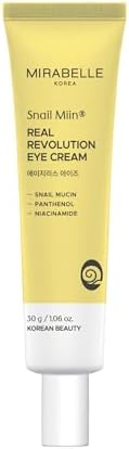 Mirabelle Korea Snail Miin Real Revolution Eye Cream 30g | Reduces Dark Circles, Wrinkles & Fine Lines | Korean Skincare | For Women & Men