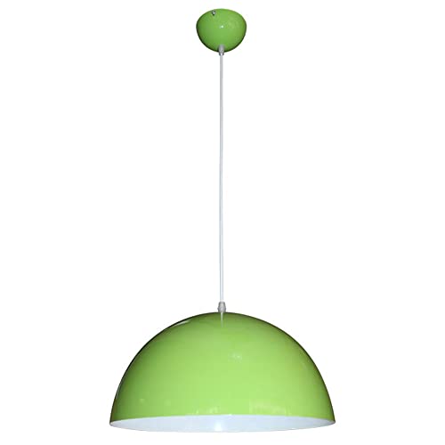 Luz de colgante de metal industrial estilo macarrón con cable ajustable para cocina en color rosa