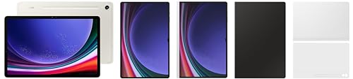 Image of Samsung Tab S9 Ultra, RAM 12 GB, ROM 512 GB, Wi-Fi Tablet, Beige with S9 Ultra Screen Protector & S9 Ultra Book Cover Keyboard, Black & S9 Ultra Notepaper Screen, White & S9 Ultra Book Cover, White