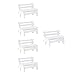 MILISTEN 5Pcs Mini Panchina in Legno Giocattolo per Fai- da- Te Mini Arredamento del Mondo Accessori (Bianco)