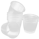 Angoily Vasos Medidores de Plástico de 10 Piezas Vasos Graduados Transparentes con Escala para Ingredientes Secos Y Líquidos 160 Ml