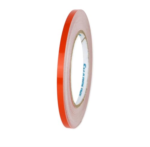 Image of WALLMATE Reflective Strip Sticker Self-Adhesive Night Visibility Warning Tape Waterproof Safety Reflector for Car, Bikes,Truck And Other Vihicle (Orange Strip, 0.5 In x 45 Mtr (1771 in) (PCK OF 2))