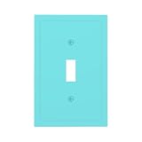 Wmhusu Copertura decorativa per interruttore della luce blu lago 1 gang copertura piastra da parete a levetta singola coperture per presa elettrica piastra frontale per bagno camera da letto Decor