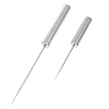 Housoutil Pica Hielo de Acero Inoxidable 201 Cincel Portátil para Triturar Hielo Fino y Práctico, Incluye 2 Piezas para...