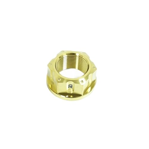 Compatible avec l'écrou de bras oscillant de l'essieu arrière en titane RTAMO M22 M24 M25 × 1,5 pas de moto(Gold,M24X1.5P)