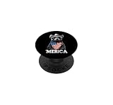 Honey Badger Cappello da cowboy bandiera americana bandana occhiali da sole PopSockets PopGrip Adesivo