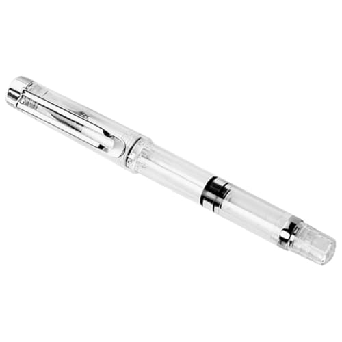 BCOATH Pluma Estilográfica Pistón Recargable, Pincel Flexible de Plástico Transparente para Caligrafía, Dibujo y Escritura Creativa, Bolígrafo Multifuncional para Oficina y Escuela