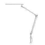 UPLIFTDESK E7 LED Desk Lamp with Clamp - Adjustable 3 Color Modes, Dimmable Silver Architect Light for Standing Desk, Home Office, Dual Monitor Computer Work