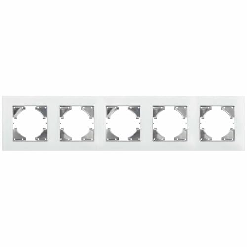 Spot encastrable verre blanc cadre 5 éléments horizontal et design