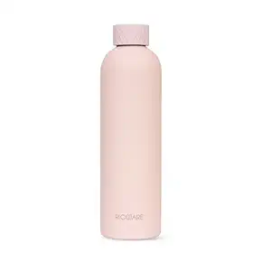 Rioware® Rubber Coated Vaccum Insulated Water Bottle 750ml Hot Water Bottle, 750ml Thermosteel Water Bottles for Travel, Home, Office, School, Gym, Adults, Water Bottle Hot and Cold, Pink
