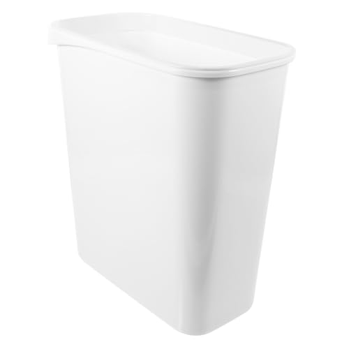Bac à déchets moderne sans couvercle plastique noir poubelle fine de cuisine