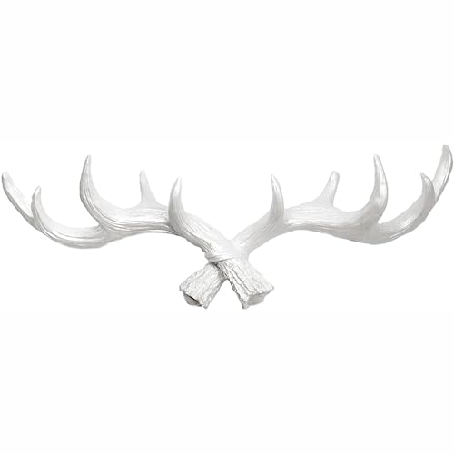 Hansmeier® Vestiaire en Bois de Cerfs - Blanc - 49 cm - Habitation et décoration – Accessoire intérieur stylé- capacité élevée