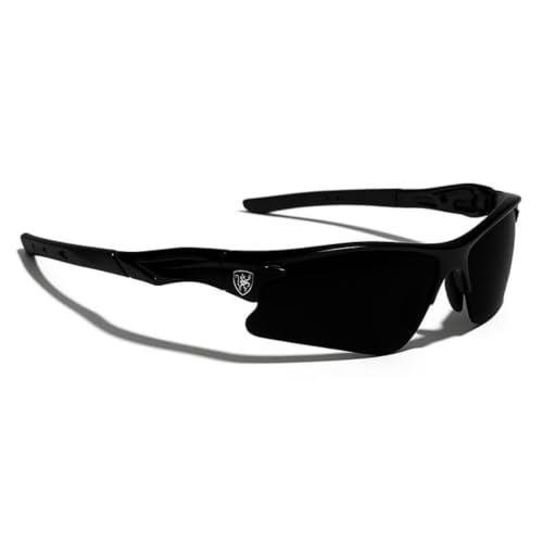 Image of Black Jones Sports Sunglasses for men and women Cycling Mountain Travelling Cricket Trekking Baseball Fishing Cycling Running Golf Motorcycle Tac Glasses UV400 (Italic Black)