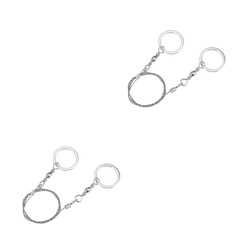 Balacoo 2pcs Pvc Cable Saw Survival Saw Wire Survival Wire Saw Stainless Steel Wire Third Generation, Silverx2pcs