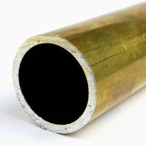 Brass Round Tubing, H58 Temper, 1/4" OD, 0.19" ID, 0.03" Wall, 48" Length, OnlineMetals