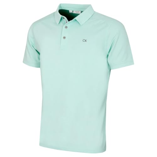 Calvin Klein Mens Campus Sport Polo Shirt - Aqua Sport - L