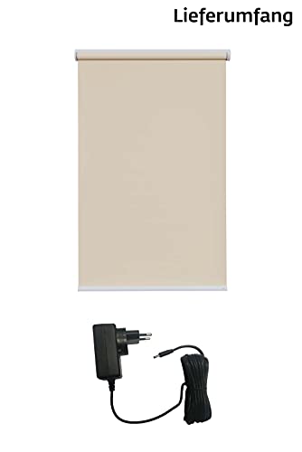 Store enrouleur électrique crème pour bloquer les reflets de soleil - 4