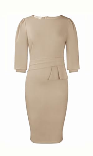 Image of ZVO Midi Dress for Women Pencil Dress Fashion Work Dress Elegant Church Dress High Waist Outfits