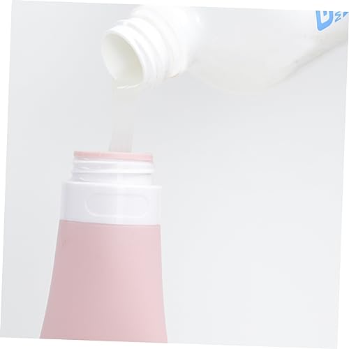 FOMIYES 4 Pçs Recipiente De Silicone Rosa Maquiagem Dispensador De Sabonete De Creme De Silicone Vaz