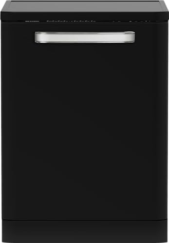 Sharp QW-I23F47DB-DE Freistehender Geschirrspüler 60cm / D / 13 Maßgedecke - genügend Platz für das Geschirr / 9 Programme/Halbe Beladung/Startzeitvorwahl/AquaStop/Schwarz