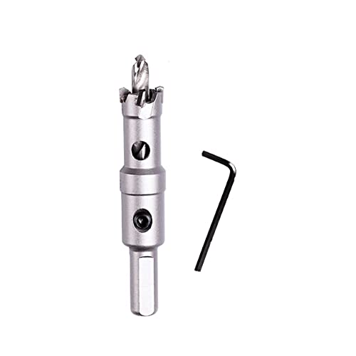 SYDARSYN 15mm Carbide Hole Saw with Arbor, TCT Hole Cutter Drill Bit for Stainless Steel Sheet, Metal, Wood