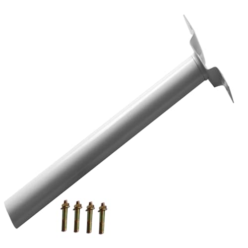 Soporte para farolas solares de metal, brazo de lámpara para montaje en poste SEWACC blanco