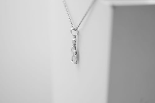 Pendentif chat égyptien en argent 925 - Bijou sterling 7x16mm - 3