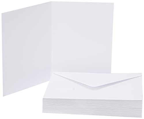 Craft UK 2045 5x7 White 300gsm Card and Envelope Pack of 40
