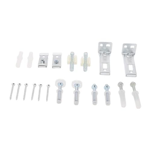 Kit de Herrajes para Puertas Plegables Correderas | Soportes, Pivotes y Ruedas Guía para Clósets de 1 Pulgada, Repara Puertas de 7/8 a 1-3/8 Pulgadas hasta 30lbs miniatura 4