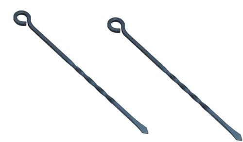 Unibos 2 Heavy Duty Black Cast Iron Poker Fireside Coal Open Fire Wood Burner Stoves - 460mm - 18'' Home Fireside Accessory Fireside Companion Poker