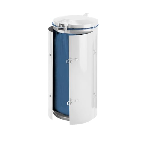 Müllsackhalter mit Doppeltür 150l in weiß