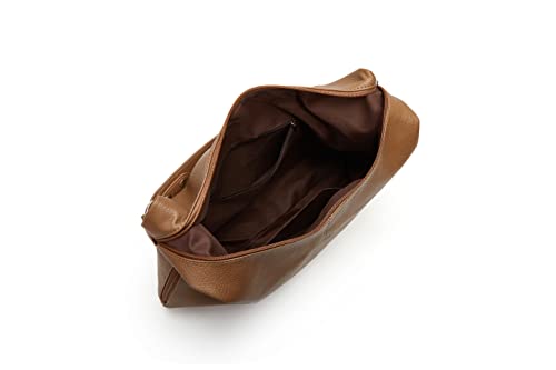 Image of Hobo Bags for Women Soft PU Leather Slouchy Bag Shoulder Purse with Zipper