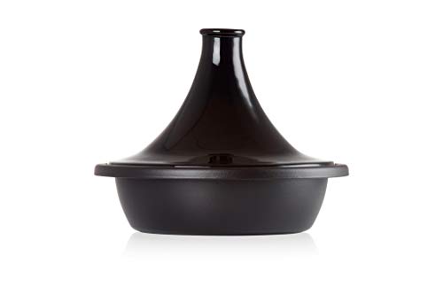 Foto von LE CREUSET Gusseisen-Tagine, Rund, Ø 31 cm, Für alle Herdarten, Induktion und Backofen geeignet, Schwarz