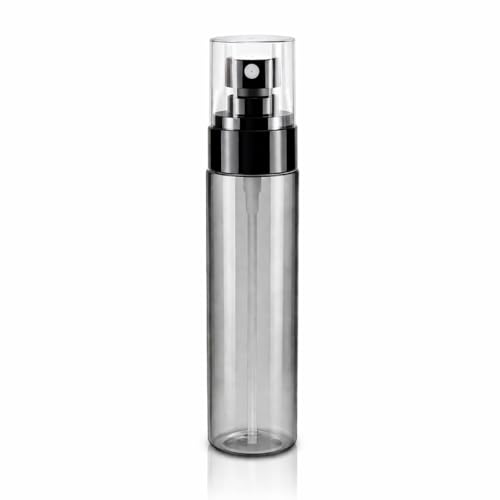 Image of 100ml Fine Mist Spray Bottle for Hair, Skin Care & Cleaning | Refillable Black Plastic Mini Spray Bottle | Leak-Proof Travel Spray for Salons, Plants, Face Mist & Home Use (Black 100ml - (1)