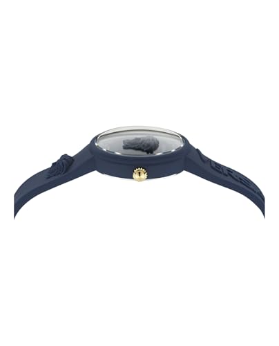 Versace Medusa Pop Collection Luxury Womens Watch Timepieces with a Navy Strap, Case and Dial2