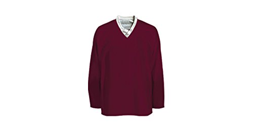 Pearsox Polyester 2 in 1 Reversible Ice Hockey Jersey for Men with Pull On Closure - Thick, Breathable, Quick Dry Fit High Strength Material Maroon