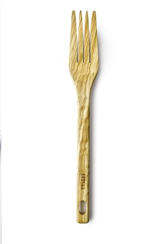 IBILI - Tenedor Oliva de 30 cm - Madera de Olivo con Revestimiento de Aceite